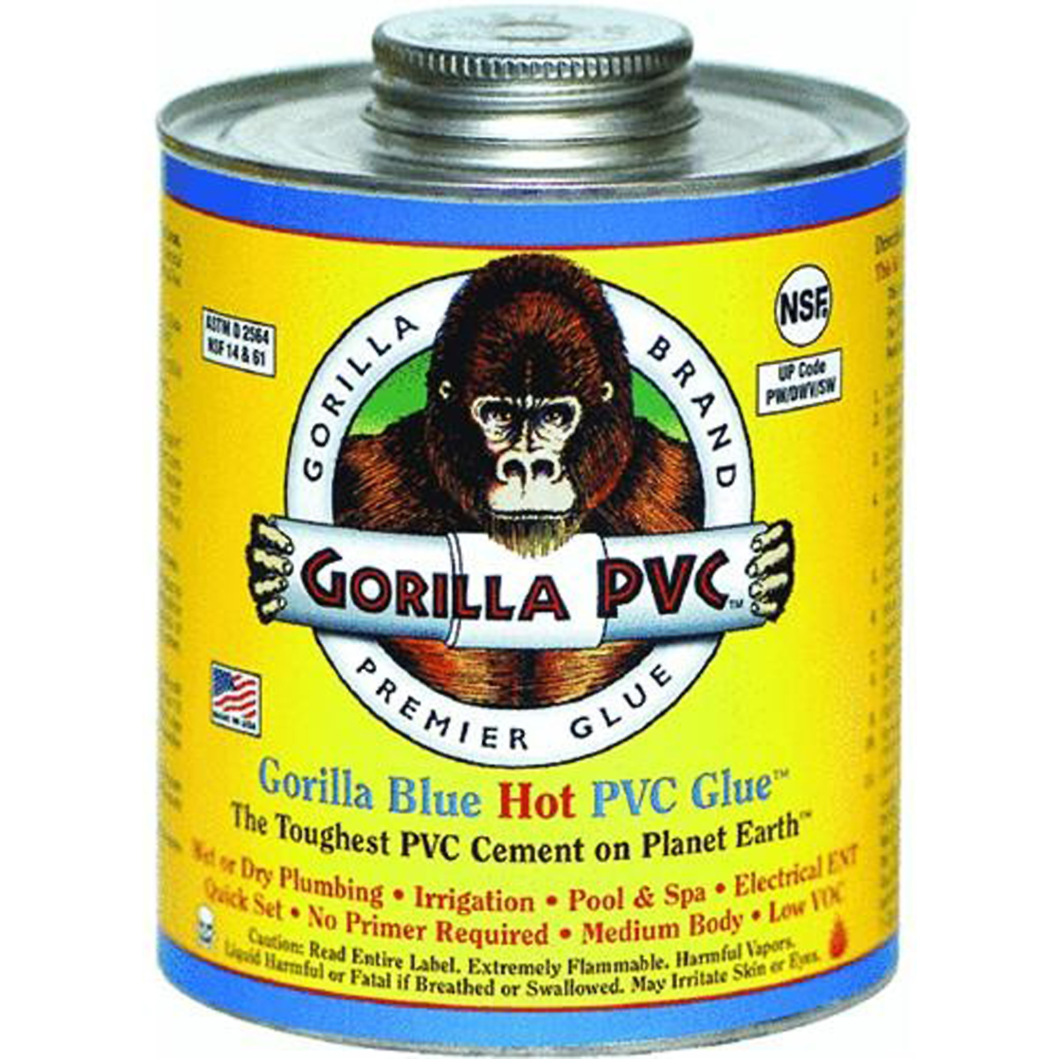 (image for) GORILLA BLUE HOT PVC GLUE 8OZ