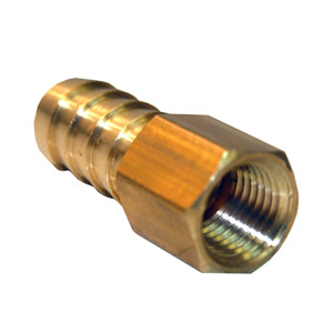 (image for) 1/4 FEMALE PIPE THREAD X 1/2 BRASS HOSE BARB ADAPTER