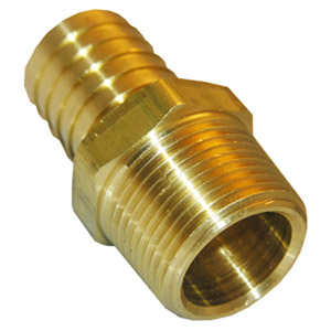 (image for) 3/8 MALE PIPE THREAD X 3/8 BRASS HOSE BARB ADAPTER