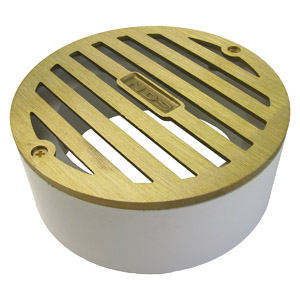 (image for) 4" RD. BRASS GRATE DROP-IN