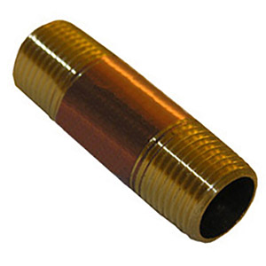 (image for) 1/4 X 3 1/2 BRASS NIPPLE