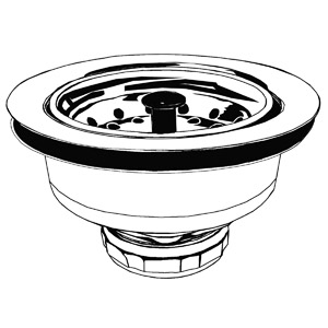 (image for) 4" EZ CUP SS KITCH STRAINER