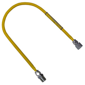 (image for) 3/8 X 30 DRYER FLEXIBLE GAS CONNECTOR WITH 1/2 PIPE THREAD FITTI - Click Image to Close