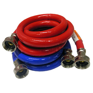 (image for) 5FT "RED/BLUE" WASH MACH HOSE - Click Image to Close