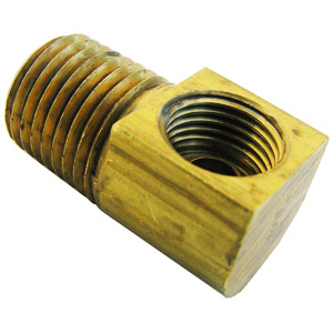 (image for) 1/4 INVERTED FLARE X 1/8 MALE PIPE THEAD BRASS ELL
