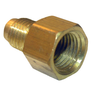 (image for) 1/4 FLARE X 1/8 FEMALE PIPE THREAD BRASS ADAPTER