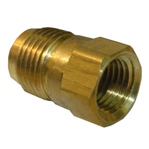 (image for) 3/8 FLARE X 1/4 FEMALE PIPE THREAD BRASS ADAPTER - Click Image to Close