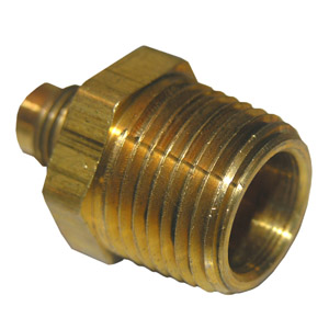 (image for) 1/4 FLARE X 3/8 MALE PIPE THREAD BRASS ADAPTER - Click Image to Close