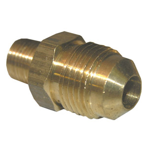 (image for) 3/8 FLARE X 1/4 MALE PIPE THREAD BRASS ADAPTER - Click Image to Close
