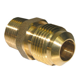 (image for) 1/2 FLARE X 3/8 MALE PIPE THREAD BRASS ADAPTER - Click Image to Close