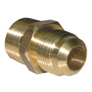 (image for) 1/2 FLARE X 1/2 MALE PIPE THREAD BRASS ADAPTER - Click Image to Close