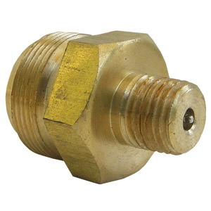 (image for) 1-20 THREAD X 1/4 MALE PIPE THREAD WITH SHUTOFF BRASS ADAPTER - Click Image to Close