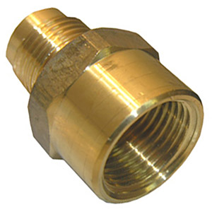 (image for) 5/8 FEMALE FLARE X 1/2 MALE FLARE BRASS ADAPTER - Click Image to Close