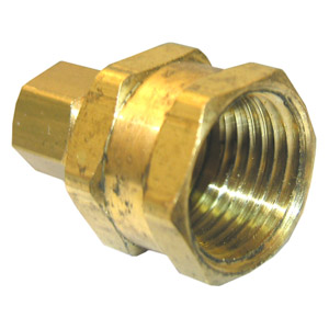 (image for) 1/4 COMPRESSION X 1/2 FEMALE PIPE THREAD BRASS ADAPTER
