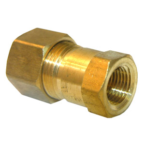 (image for) 3/8 COMPRESSION X 1/4 FEMALE PIPE THREAD BRASS ADAPTER