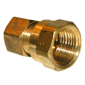 (image for) 3/8 COMPRESSION X 3/8 FEMALE PIPE THREAD BRASS ADAPTER - Click Image to Close
