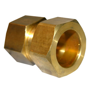 (image for) 3/4 COMPRESSION X 3/4 FEMALE PIPE THREAD BRASS ADAPTER - Click Image to Close