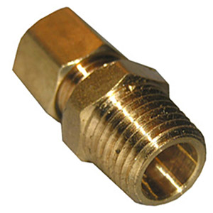(image for) 3/16 COMPRESSION X 1/8 MALE PIPE THREAD BRASS ADAPTER - Click Image to Close