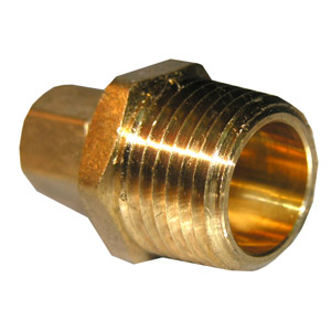 (image for) 1/4 COMPRESSION X 1/2 MALE PIPE THREAD BRASS ADAPTER - Click Image to Close