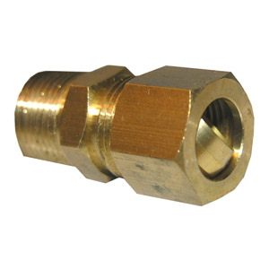(image for) 1/2 COMPRESSION X 1/2 MALE PIPE THREAD BRASS ADAPTER - Click Image to Close