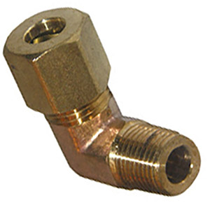 (image for) 3/16 COMPRESSION X 1/8 MALE PIPE THREAD BRASS ELL