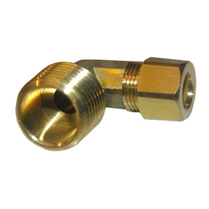 (image for) 3/8 COMPRESSION X 3/8 MALE PIPE THREAD BRASS ELL