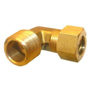 (image for) 1/2 COMPRESSION X 1/2 MALE PIPE THREAD BRASS ELL