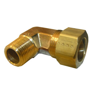 (image for) 5/8 COMPRESSION X 1/2 MALE PIPE THREAD BRASS ELL