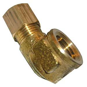 (image for) 5/16 COMPRESSION X 1/4 FEMALE PIPE THREAD BRASS ELL