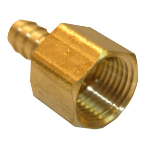 (image for) 3/8 FEMALE PIPE THREAD X 1/2 BRASS HOSE BARB ADAPTER