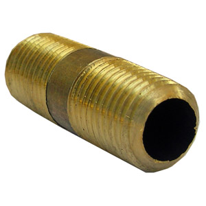 (image for) 1/4 X SHORT BRASS NIPPLE - Click Image to Close