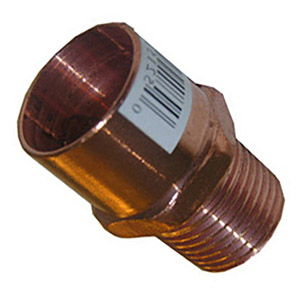 (image for) 3/4 X 1/2 C X M COPPER MALE PIPE THREAD ADAPTER - Click Image to Close
