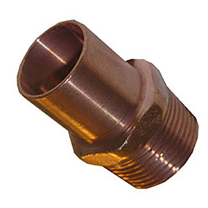 (image for) 3/4 COPPER FITTING MALE PIPE THREAD ADAPTER 10 PACK