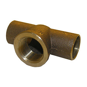 (image for) 3/4 C X C X F COPPER CAST FEMALE IRON PIPE TEE - Click Image to Close