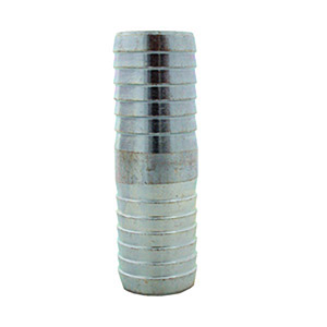 (image for) 2 GALVANIZED STEEL BARB X BARB COUPLING - Click Image to Close