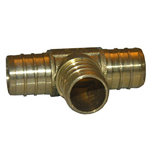 (image for) PEX BRASS TEE 3/4X1/2X1/2