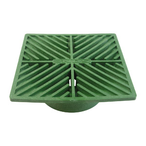 (image for) 6" SQ. GREEN GRATE