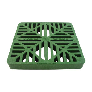 (image for) 9" SQ. GREEN GRATE - Click Image to Close