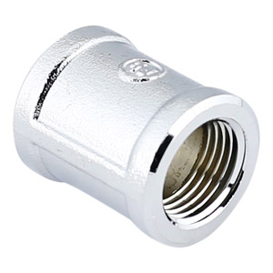 (image for) 1/2 CHROME PLATED BRASS COUPLING